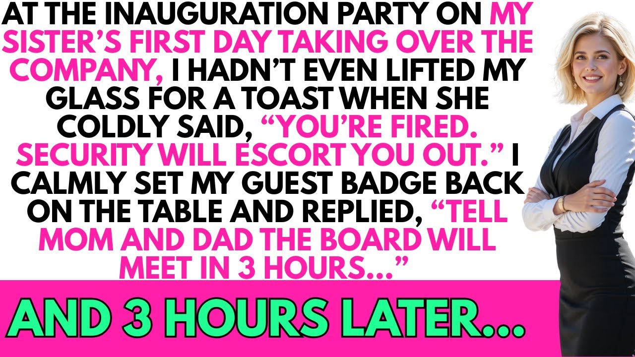 At the inauguration party on her first day, she said, “You’re fired.” Three hours later…