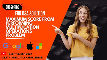 1770. Maximum Score from Performing Multiplication Operations || DSA || Leetcode Daily Challenge
