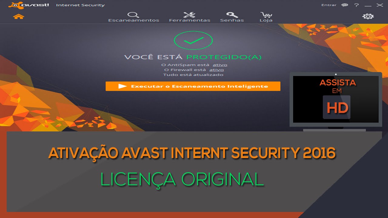 codigo de ativação avast internet security