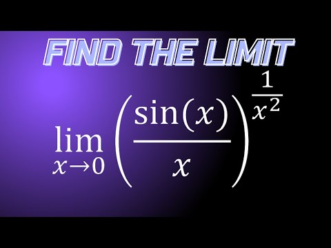 Limit of (sinx/x)^1/x^2