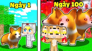 TÔ GÀ 100 NGÀY HÓA THÀNH CHÓ ĐỊA NGỤC 3 ĐẦU TRONG MINECRAFT*TÔ GÀ TRỞ THÀNH CHÚ CHÓ ĐỊA NGỤC 3 ĐẦU