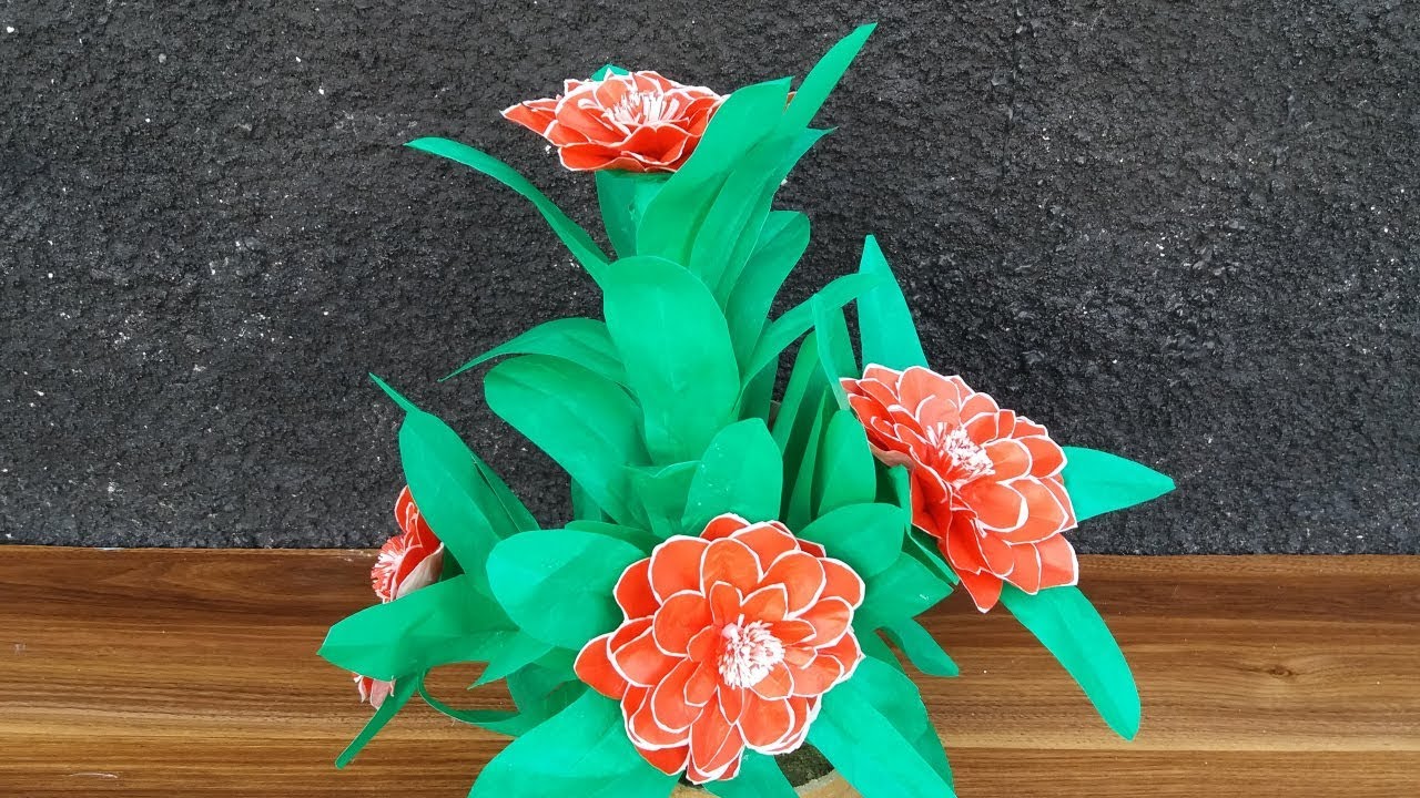  Cara  Membuat  Bunga Kaktus Dari Plastik Kresek plastic 