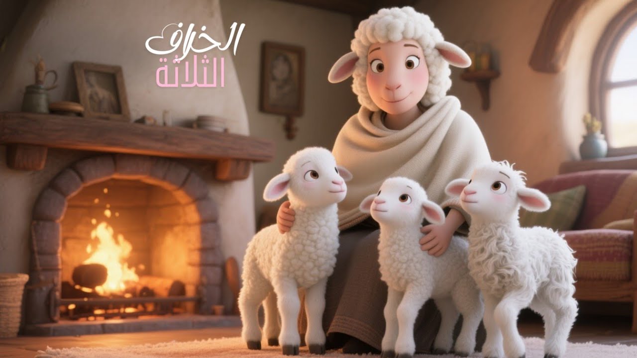 🌌🐑 الخراف الثلاثة في مواجهة الليل المخيف 🐺