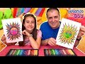 MANDALA CHALLENGE. Coloreando el SOL DE VERANO con 30 rotuladores brillantes