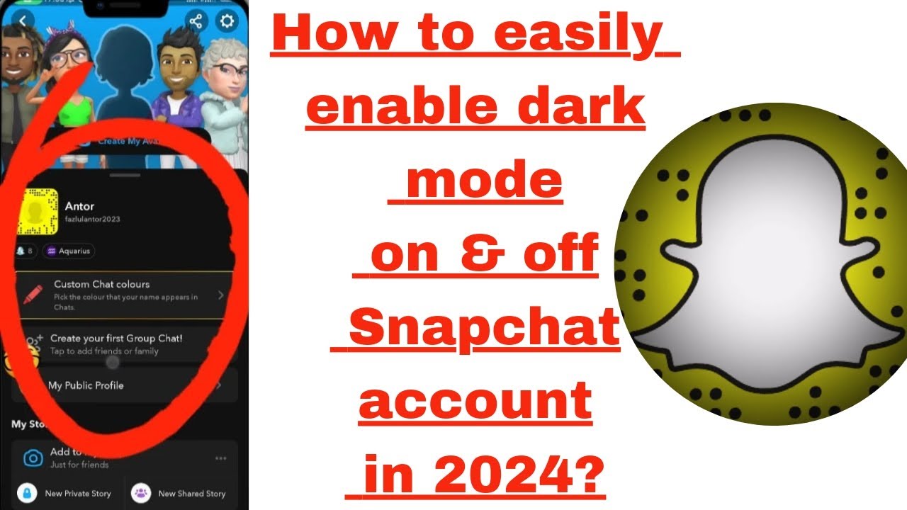 How to easily Enable dark mode ON & OFF Snapchat account in 2024? (Easy
