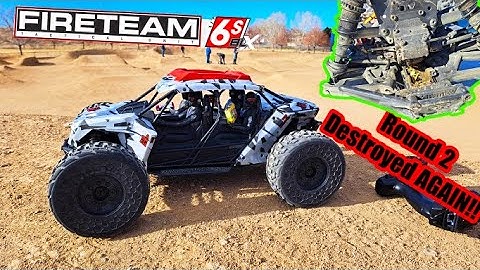 Arrma FireTeam BLX Destroyed @ BMX Track. Stock Durability Testing Round 2 #arrma #rcbashing #rc