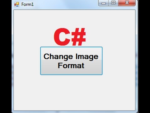 C# Tutorial 94: How to Convert Images from One Format to Another (ex png to jpg, gif, png, etc.)