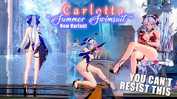 Carlotta Swimsuit Variant Colors - Woju Skin Showcase - Wuthering Waves 2.5