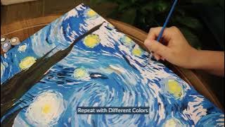 Paint Like Van Gogh: Starry Night Paint by Numbers Tutorial for Beginners