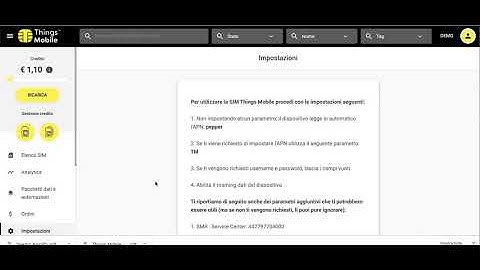 Things Mobile: Come configurare l
