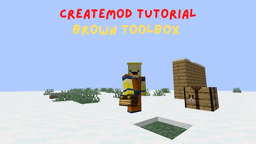 Brown Toolbox Recipe - Minecraft Create Mod Guide