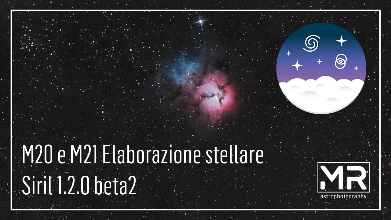 M20 e M21, elaborazione stellare di Siril 1.2.0 beta2