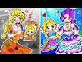 Paper Dolls Rich Ariel Rapunzel Become Poor Elsa Family Mother And Daughter Rapunzel Family 