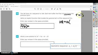 Question 10 - Algebra 2 - TNReady Practice Test