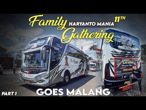 gubrak!! hampir nyerempet konvoi 8 bus Po.Haryanto sepesial Haryanto Mania