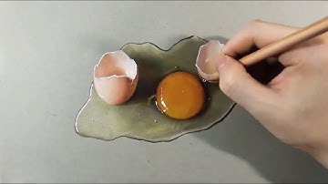 【 Draw with colored pencils 01 】Drawing a Hyper Realistic eggs with colored pencil