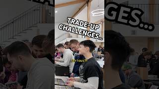 We really had to think about this trade-up challenge for Pokemon cards! #pokemon #tcg
