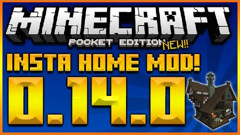 ★MINECRAFT POCKET EDITION 0.14.0 - INSTAHOME MOD BUILD HOUSES & MORE IN 5 SECONDS (MCPE 0.14.0)★