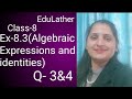 Class -8 Maths | Exercise - 8.3, Q- 3&4 || EduLather institute