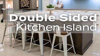 Kitchen Showroom Spotlight Wolf Classic Brownstone Island with Double-Sided Storage