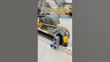Gear Rack Mechanism (Rotary to Linear Motion) #lego #legotechnic #mechanism #rotary