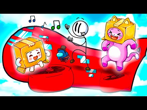 We Play AMONG US AIRSHIP MAP With HENRY STICKMIN! (Foxy & Boxy PLAYS!)