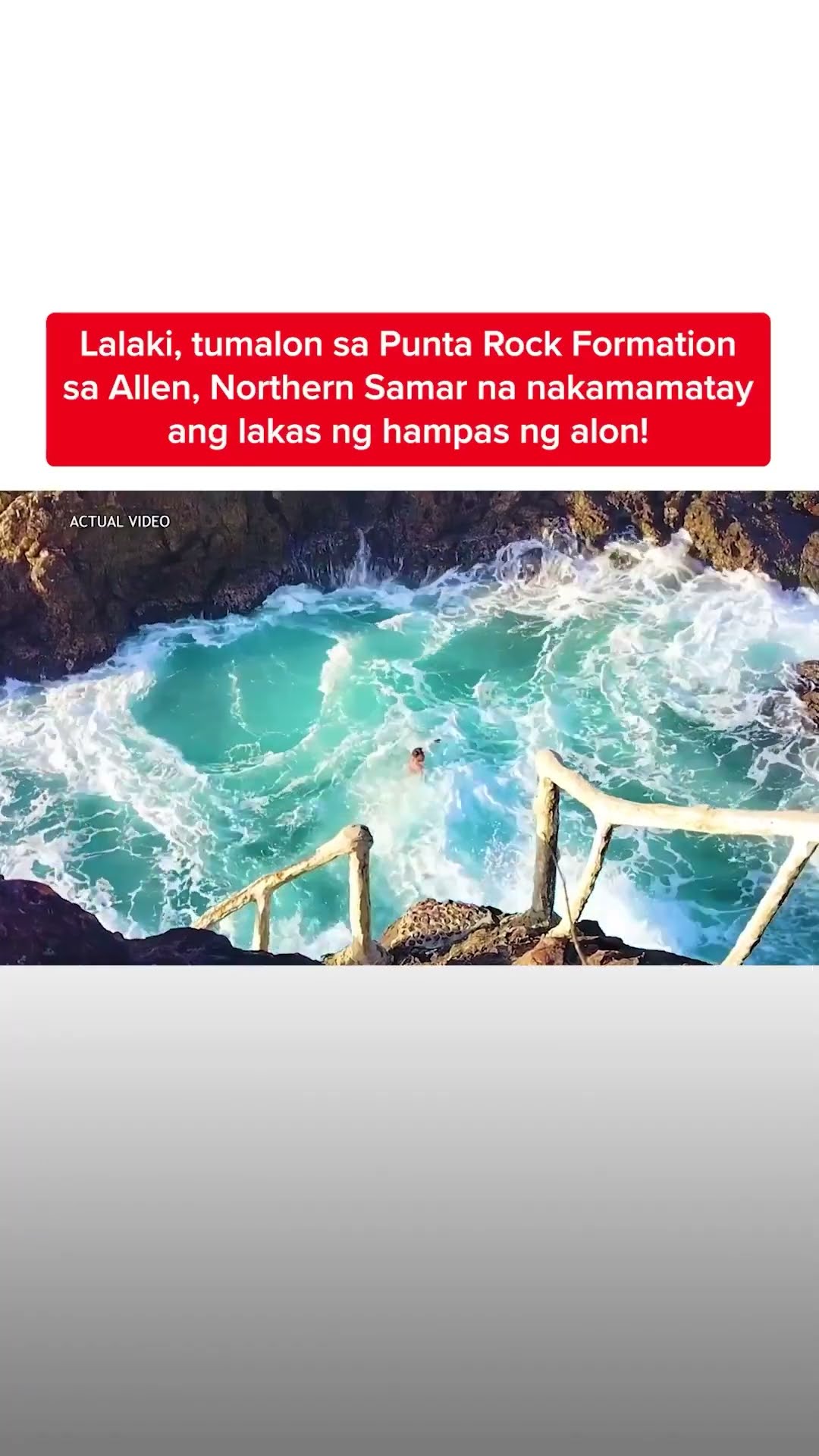 Lalaki, tumalon sa Punta Rock Formation na nakamamatay ang lakas ng alon! | Kapuso Mo, Jessica Soho