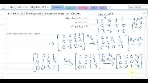 Questions 2 and 3, TAMCT Math 332 Spring 2017 Test 1