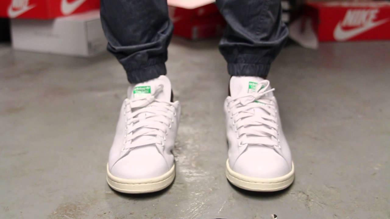 stan smith green on feet