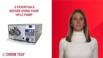 3 Essentials Before Using Your HPLC Pump | Chrom Tech