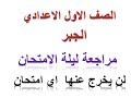 مراجعة ليلة الامتحان جبر للصف الاول الاعدادي ترم اول 2019