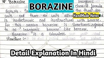 Borazine / Borazole | Inorganic benzene | its structure preparation method | MSc. Notes |