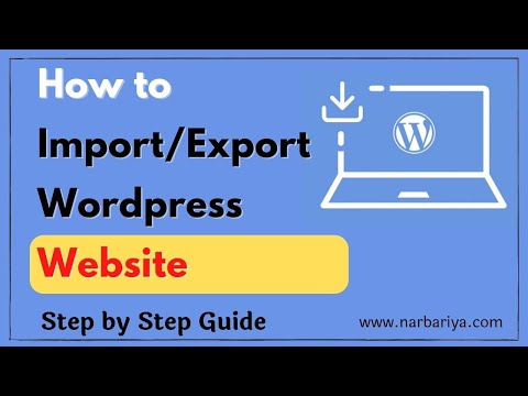 How To Import and Export Wordpress Posts & Pages From One Website to Another - hindi