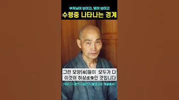 부처가 보이고 빛이 보이고 수행중 나타나는 경계 청화스님 
