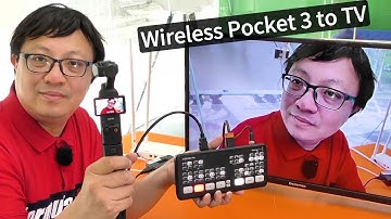 Wireless DJI Pocket 3 & iPhone as camera connect to atem mini pro  (RTMP to HDMI adapter)