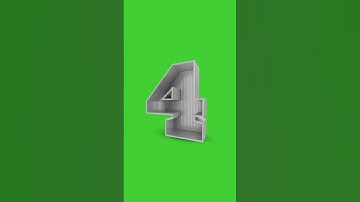 Silver 3D Numbers Countdown with Voice Over | GREEN SCREEN