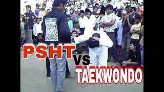 TARUNG SENGIT  PSHT VS TAEKWONDO (mantap keduanya)