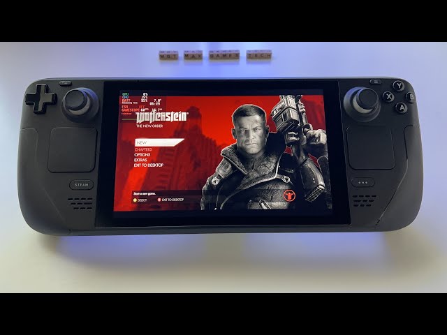 Wolfenstein The New Order - Steam Deck handheld gameplay - max