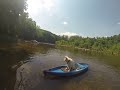 Patriot pup jake at 6 months practicing for his first kayak run