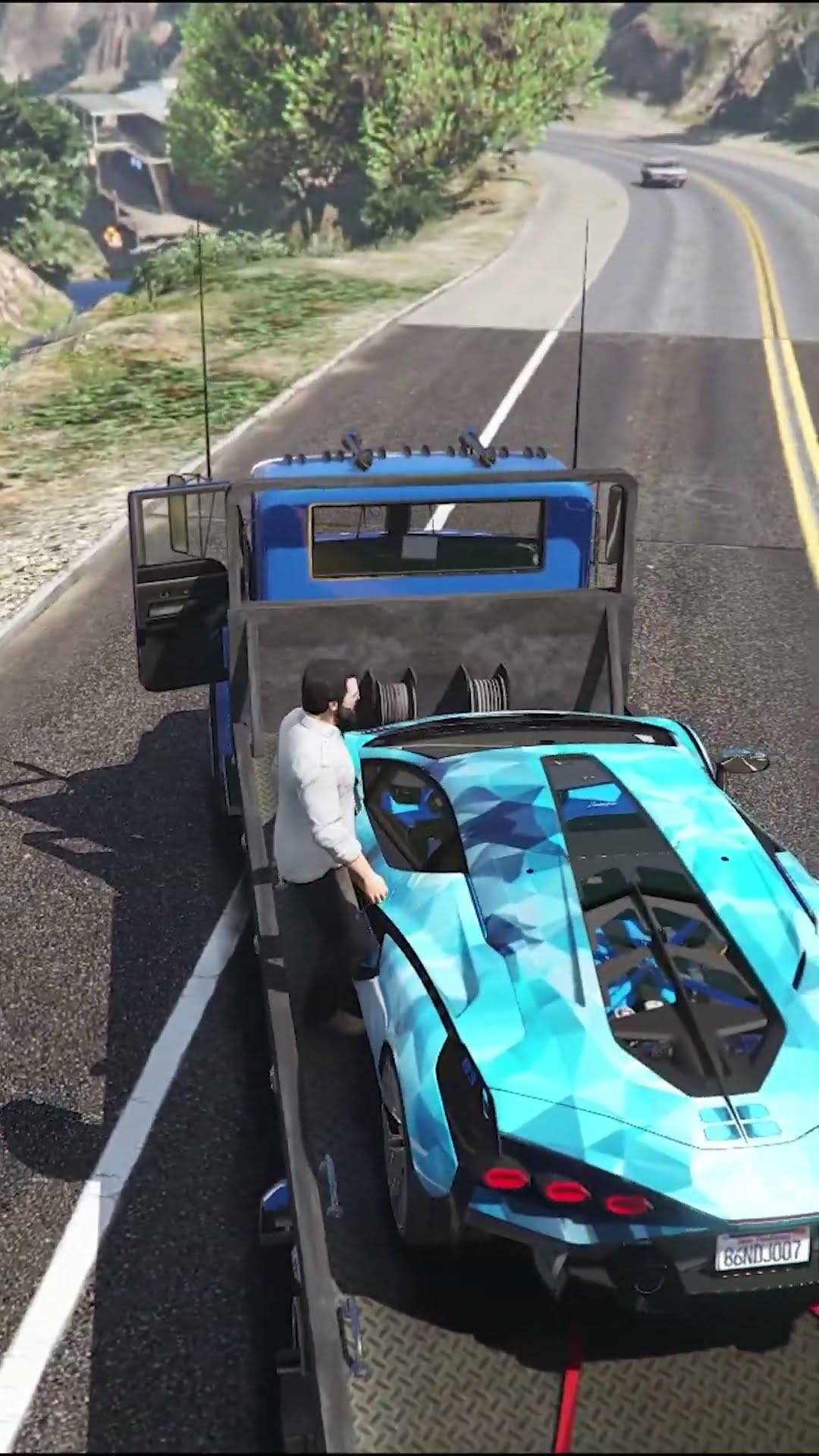 MICHAEL STEAL LUXURY CAR FOR HIS WIFE! #shorts #gta5