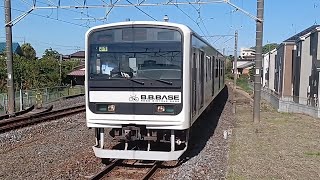 209系マリJ1編成B.BBASEによるB.BBASE手賀沼布佐駅発両国行き送り込み回送木下駅通過