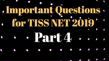 Must GK Series TISS NET| Important Questions|TISS NET Preparation| Part 4 - By Aman Walia