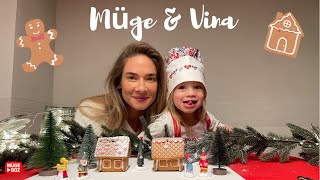 VLOG | Vina chef ile kurabiyeden ev yaptık ! Evde eğlenceli Yılbaşı etkinliği ❤️