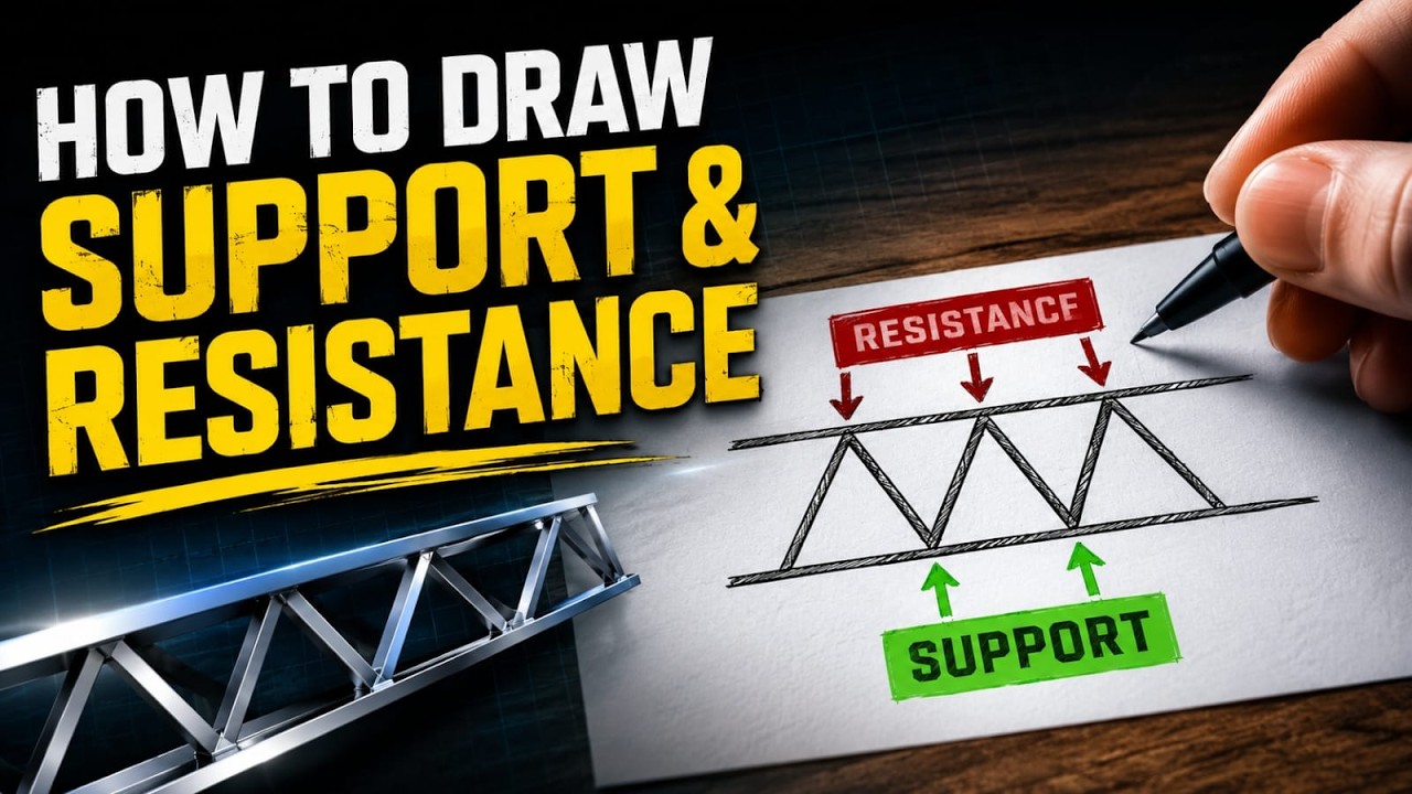how to draw support and resistance - YouTube