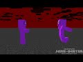 durple and evil Durple chasing sprunki but Minecraft