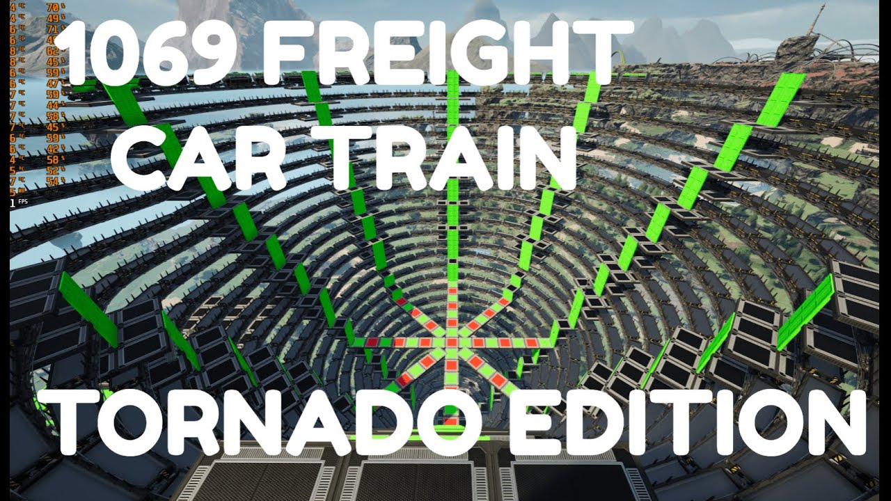 1069 Freight Car Train vs Rail Tornado (Satisfactory) YouTube