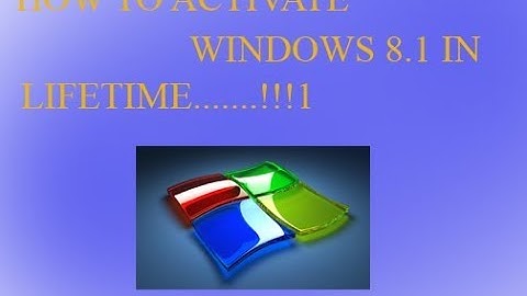 how to activate windows 8.1... without any software....permanently......2018