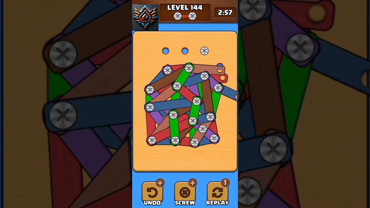 Nuts X Bolts and Screw Puzzle Level 144