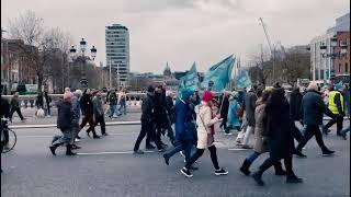 Thousands gather on Dublin's streets for housing protest