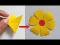 Very easy paper flower craft  how to make paper flower  paper flower making step by step